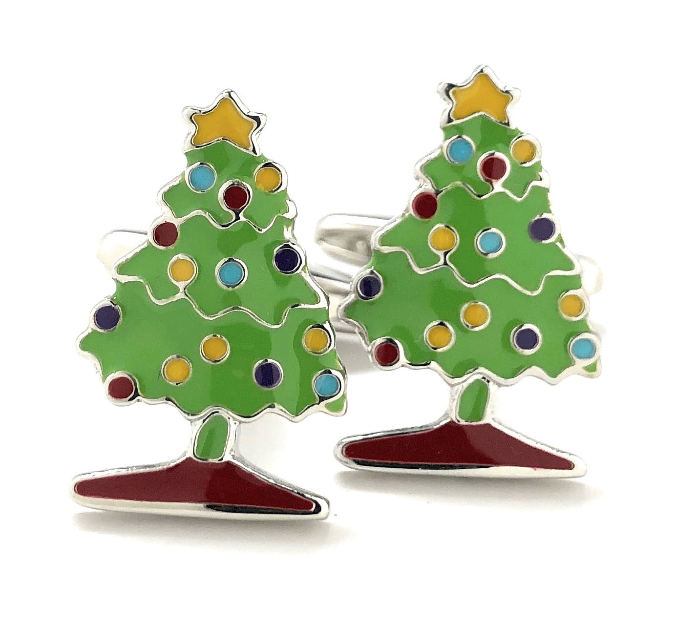 Christmas Tree Cufflinks Holiday Fun Cuff Links Tis the Season