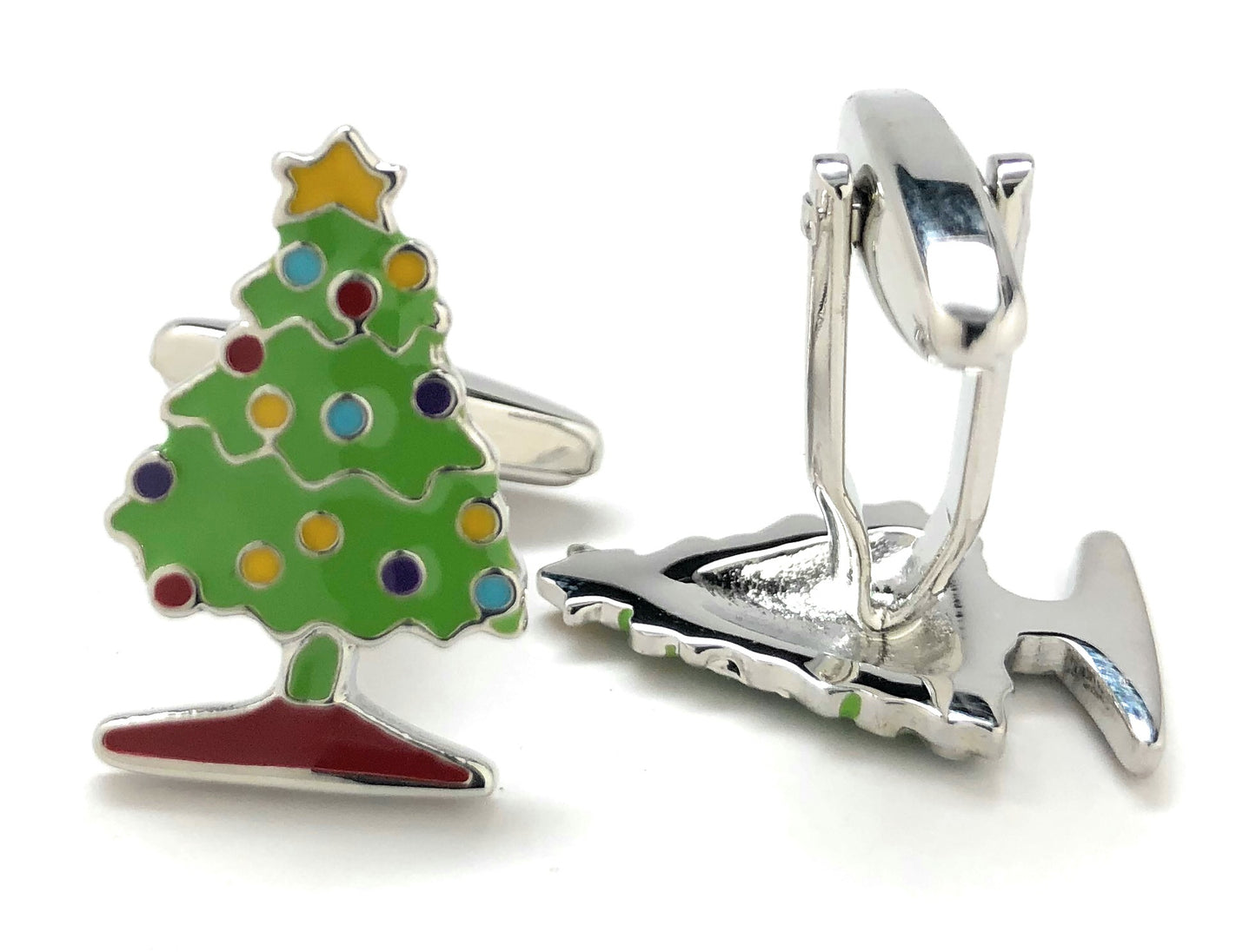 Christmas Tree Cufflinks Holiday Fun Cuff Links Tis the Season