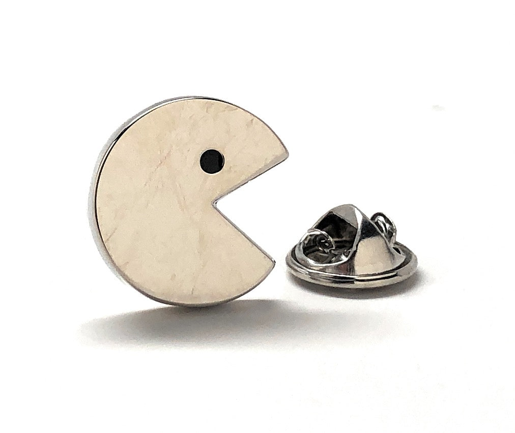 Packman Pin Mrs Pacman Pin Silver and Black Enamel Pin Retro Video Games Pac-Man ...