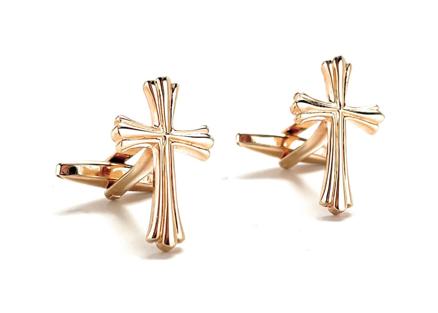 Elegant Gold Cross Cufflinks – A Symbol of Faith and Sophistication Religious Gifts