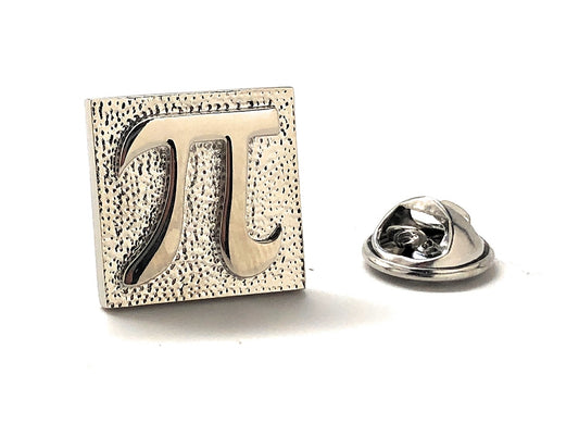 PI Symbol Lapel pin white background 