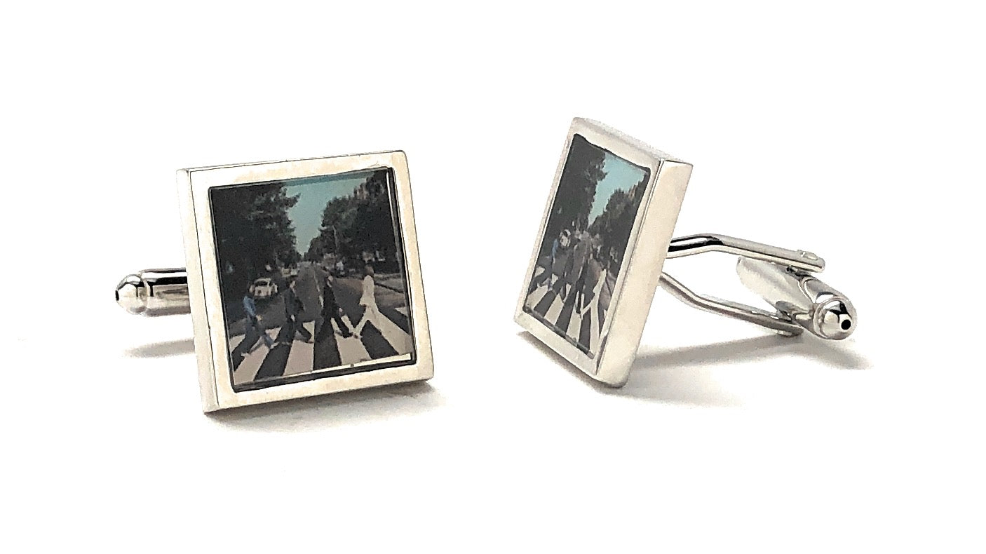 The Beatles Abbey Road Cufflinks Album Cover Cuff Links Paul McCartney John Lennon Ringo Starr George Harrison