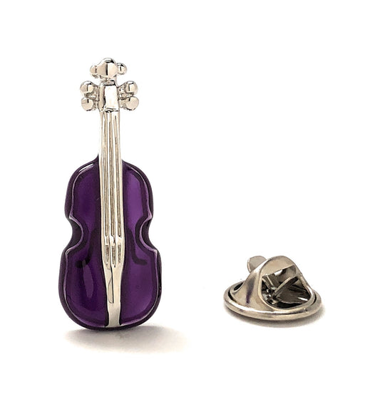 Purple Violin Lapel Pin Music Orchestra Enamel Pin