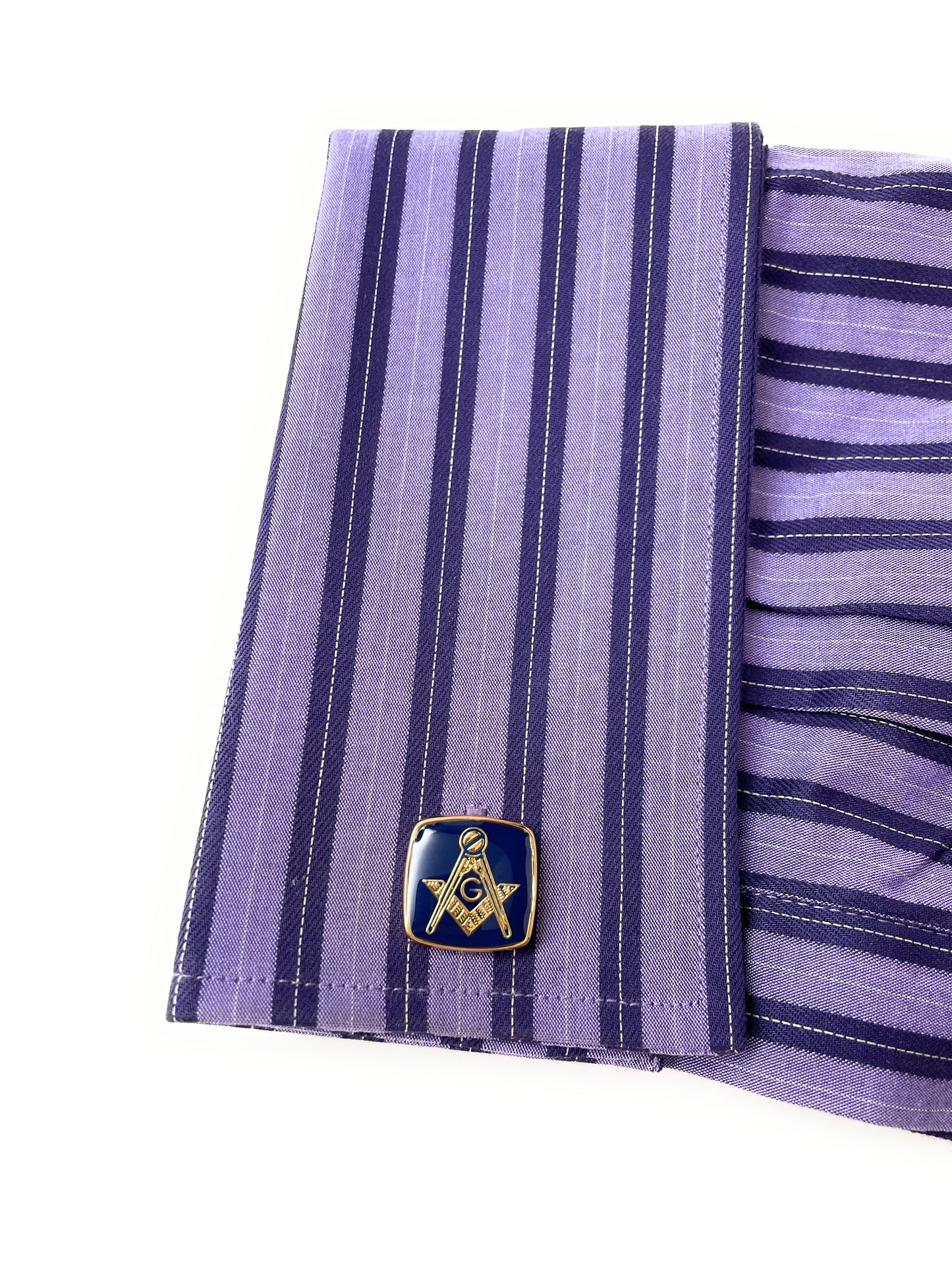 Freemason Cufflinks Freemasonry Cuff Links Gold Black Polished Enamel Masonic