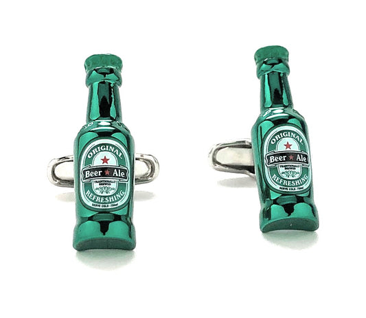 Heineken Beer Party Time Beer Cufflinks Cool Beer Bottle Design Cuff Links