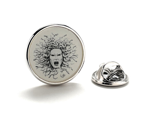 Medusa Lapel Pin – Greek Mythology Gorgon Brooch for Men & Women | Mythical Fashion Accessory
