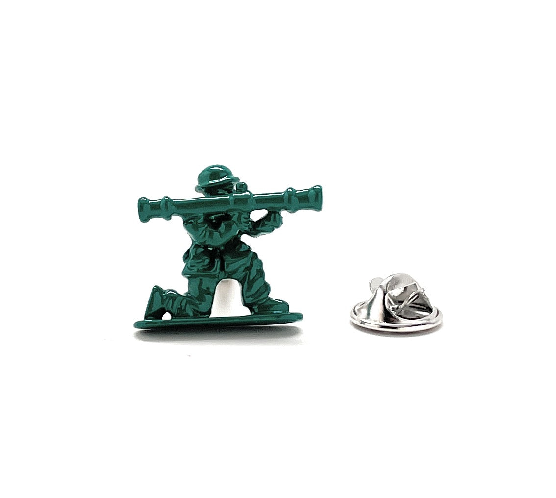 Army Men Lapel Pin Bazooka Plastic Soldier Green Enamel Pin