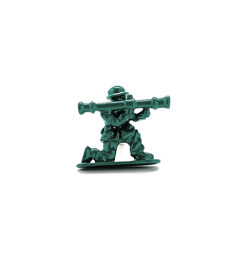 Army Men Lapel Pin Bazooka Plastic Soldier Green Enamel Pin
