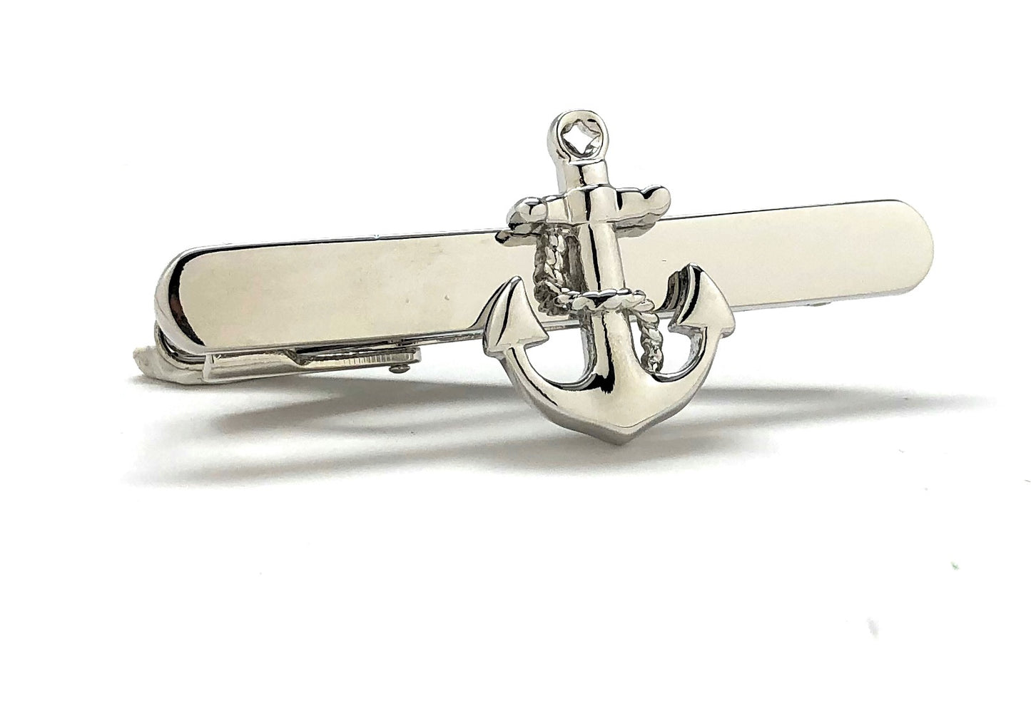 Tie Clip Silver Anchor Tie Bar Boat Sailing Cruise Ship Sailor Tie Clasp Boating