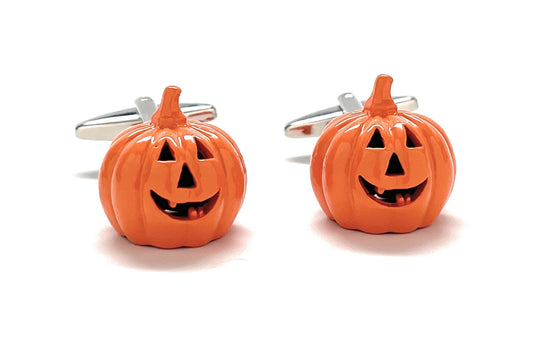 Cufflinks Halloween Pumpkin Jack O Lantern Cuff Links