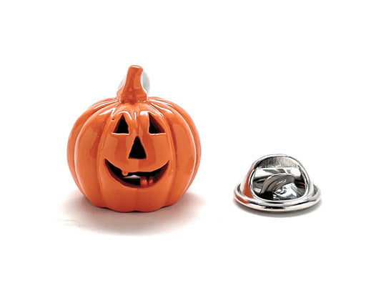 Halloween Pumpkin Lapel Pin Orange Enamel Pin 3D Design