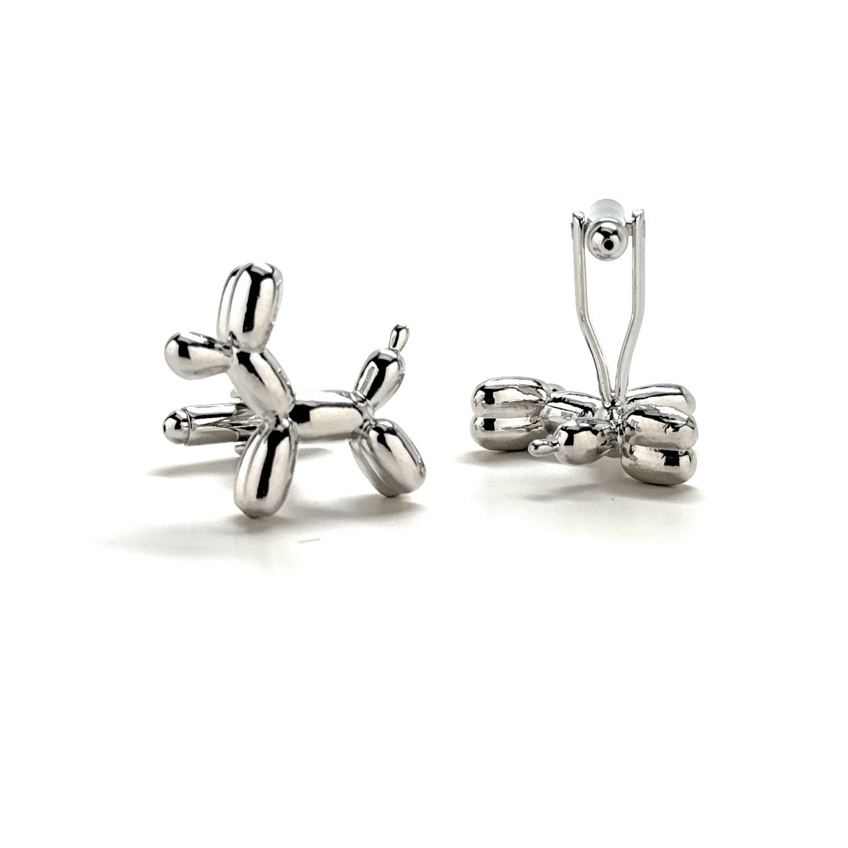 Balloon Dog Cufflinks Silver Plating Finish Dog Cufflinks Puppy Dog Mans Best Fried Family Dog Best Pets Cuff Links