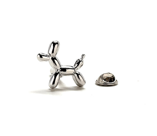 Silver Balloon Dog Lapel Pin 3D Desin Enamel Pin