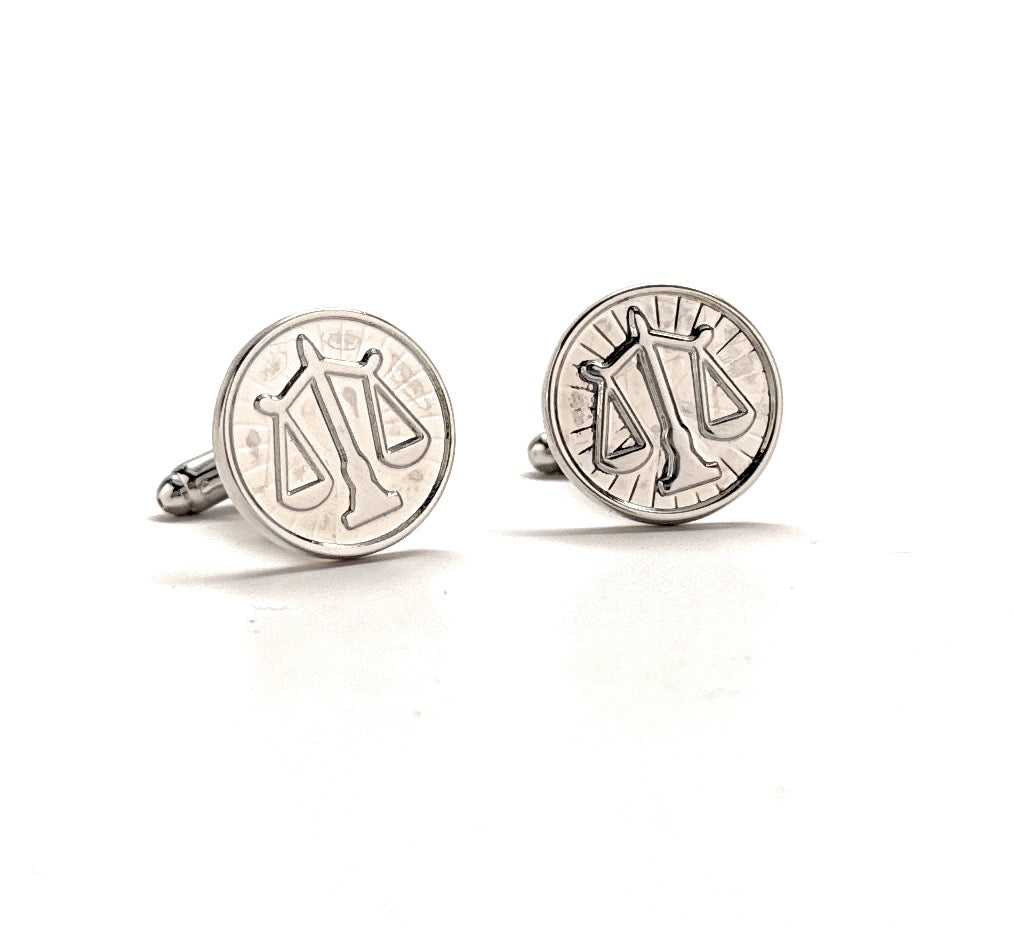 Attorney Gift Scales of Justice Cufflinks Silver Edition Attorney Gift Lawyer Gift Judge Lawyer Svg Cuffs Links Justice Scales