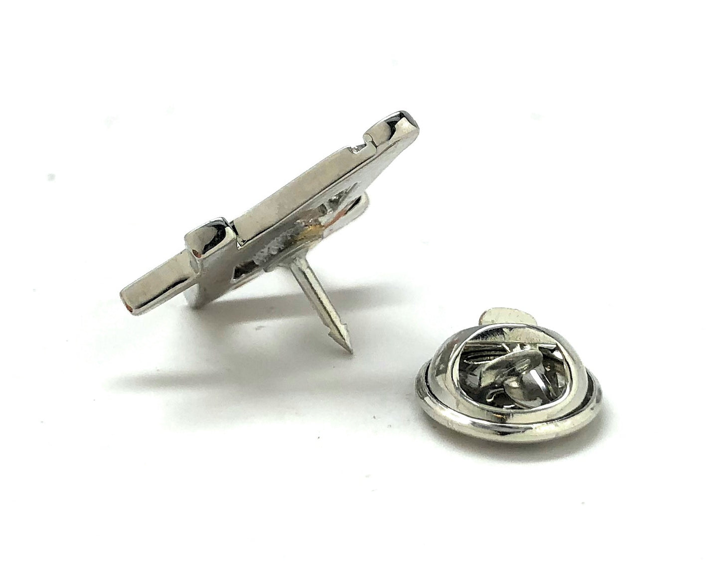 Freemasonry Pin Masonic Symbol Lapel Pin Freemason Enamel Pin Silver Tone Cut Out Compass and Square Tie Tack Comes in Gift Box