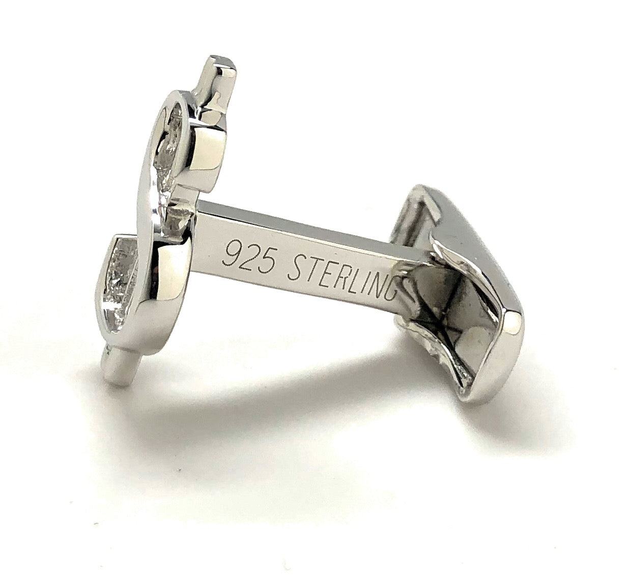 Sterling silver dollar sign cufflinks for men – 925 money symbol cufflinks