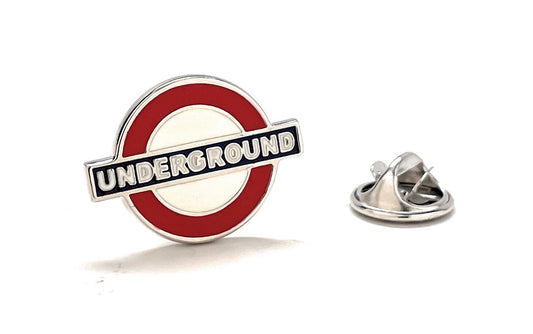London Underground Pin The Tube Lapel Pin London England Tube Sign Pin White Red Enamel Pin Cosplay Pin