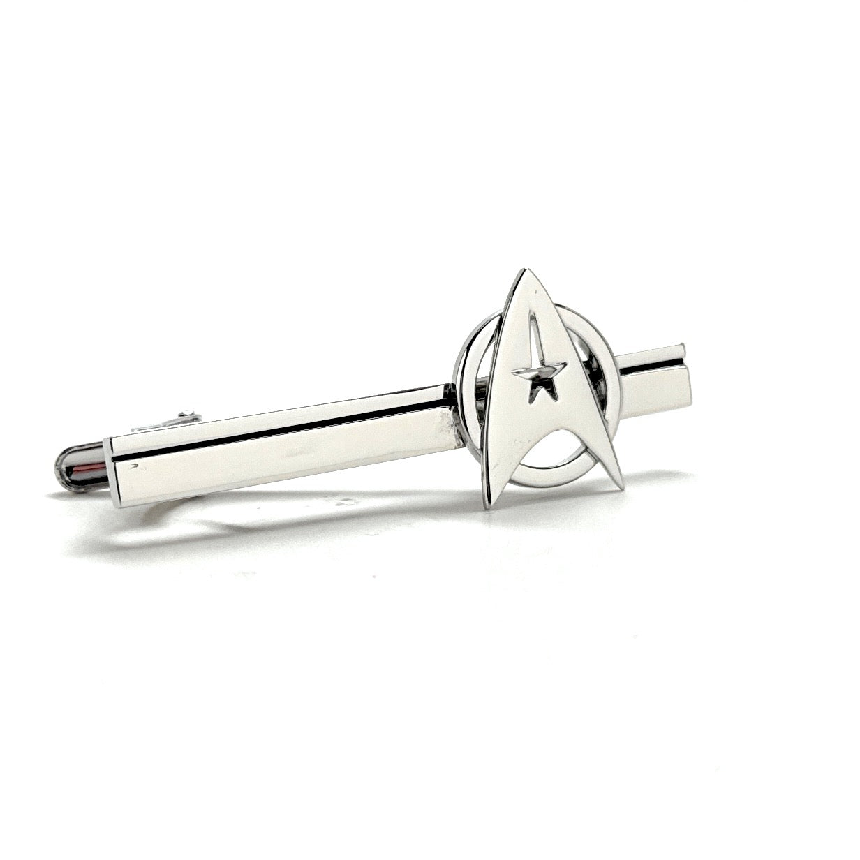 Star Trek Officer Emblem Tie Bar Silver Space Badge Star Trek Cosplay SI FI Wear Starfleet Academy Enamel Tie Clip