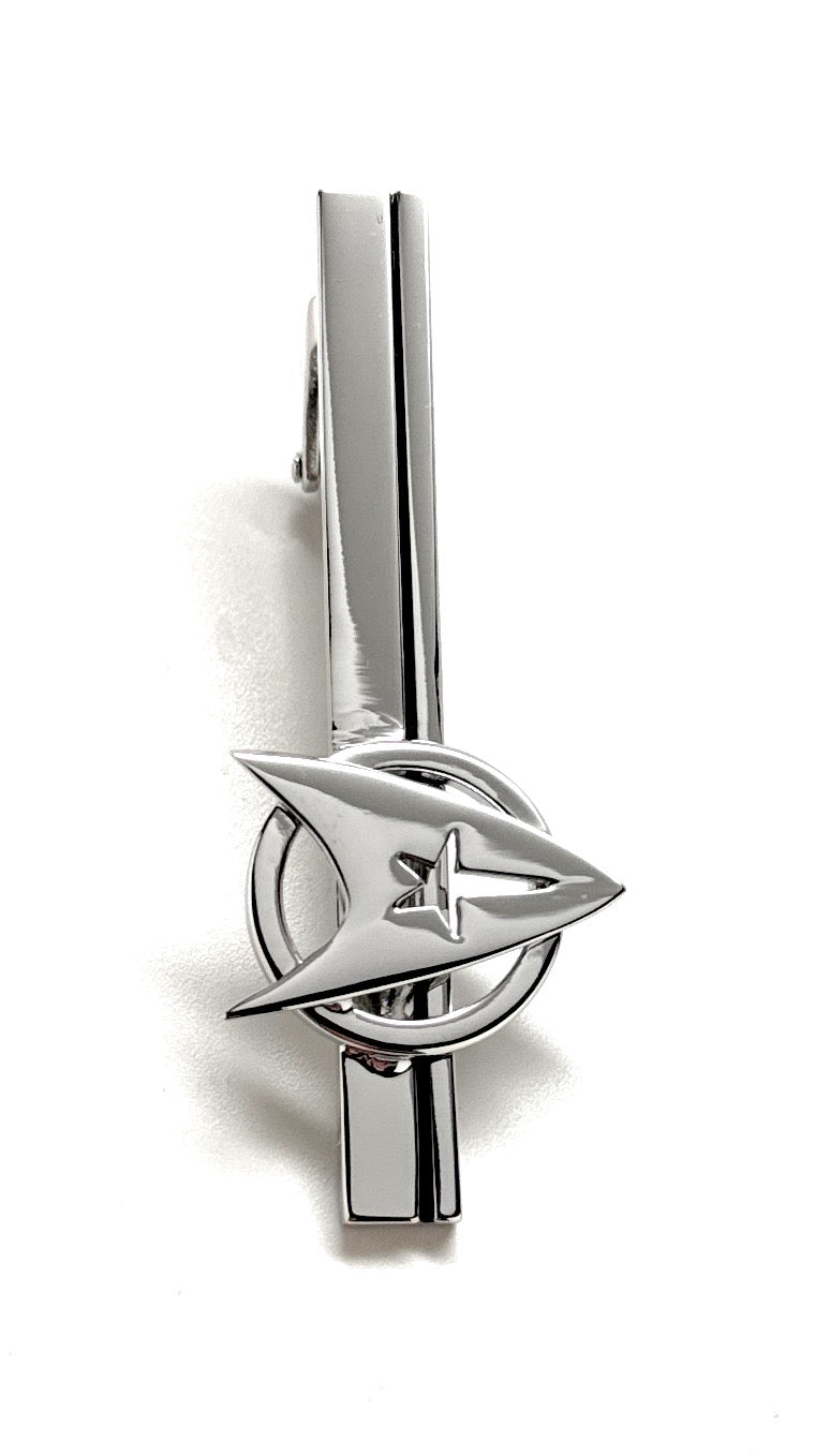 Star Trek Officer Emblem Tie Bar Silver Space Badge Star Trek Cosplay SI FI Wear Starfleet Academy Enamel Tie Clip