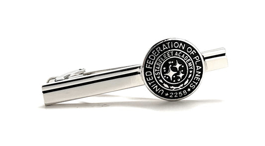 Federation of Planets Tie Bar Star Trek Silver Space Badge Crest Star Trek Cosplay SI FI Wear Tie Clip