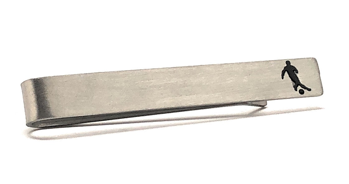 Soccer Tie Bar Gift for Men Soccer Coach Gift Tie Clip Soccer Gifts Player Tie Bar Silver Soccer Tie Bar