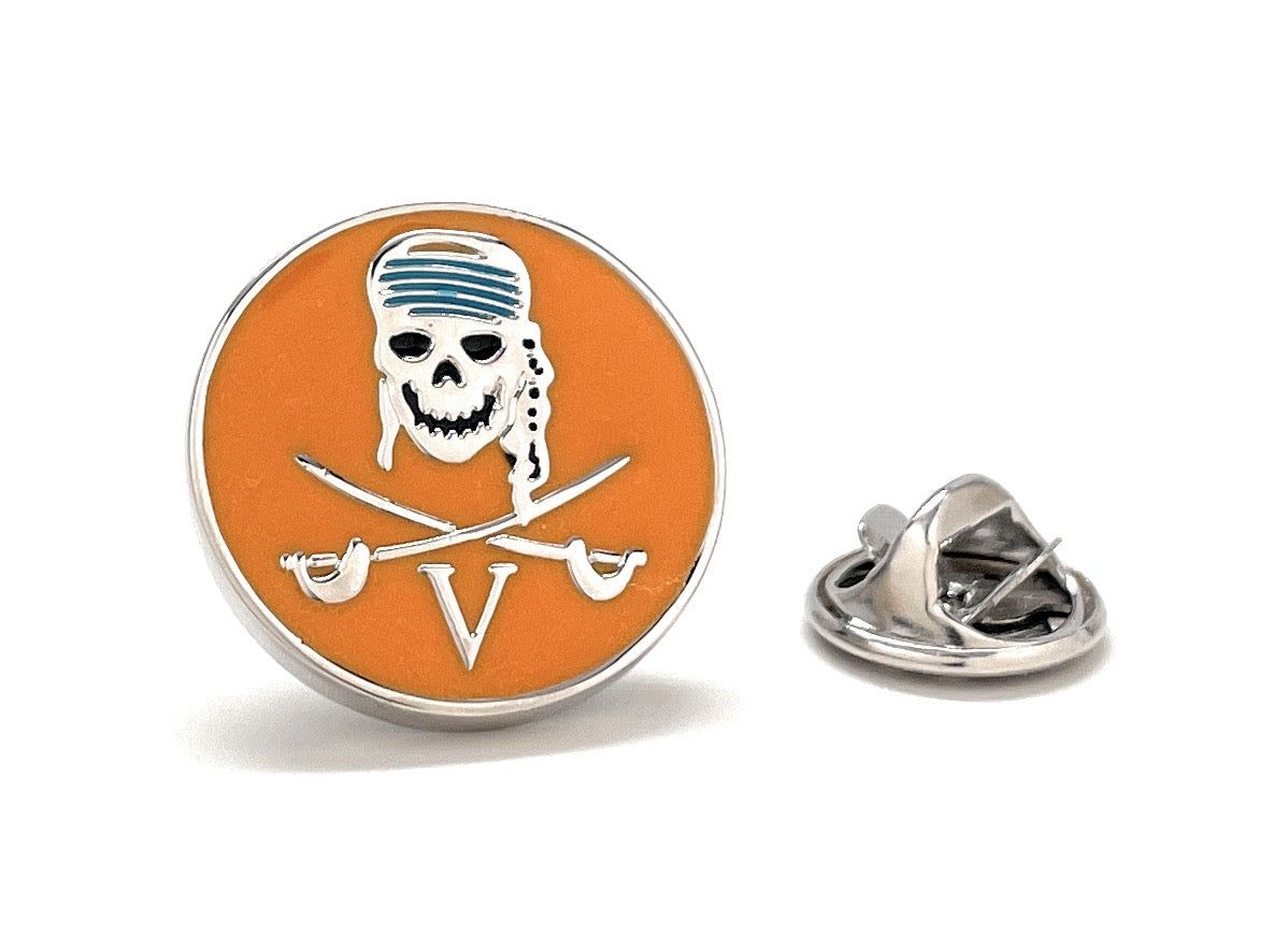 Caribbean Ship Token Lapel Pin V Point Orange Day Pin Enamel Pin