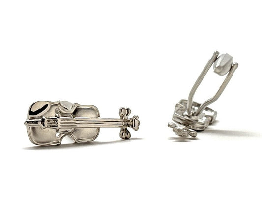 Violin Cufflinks Silver Plated Highly Detailed Music Orchestra Cuff Links