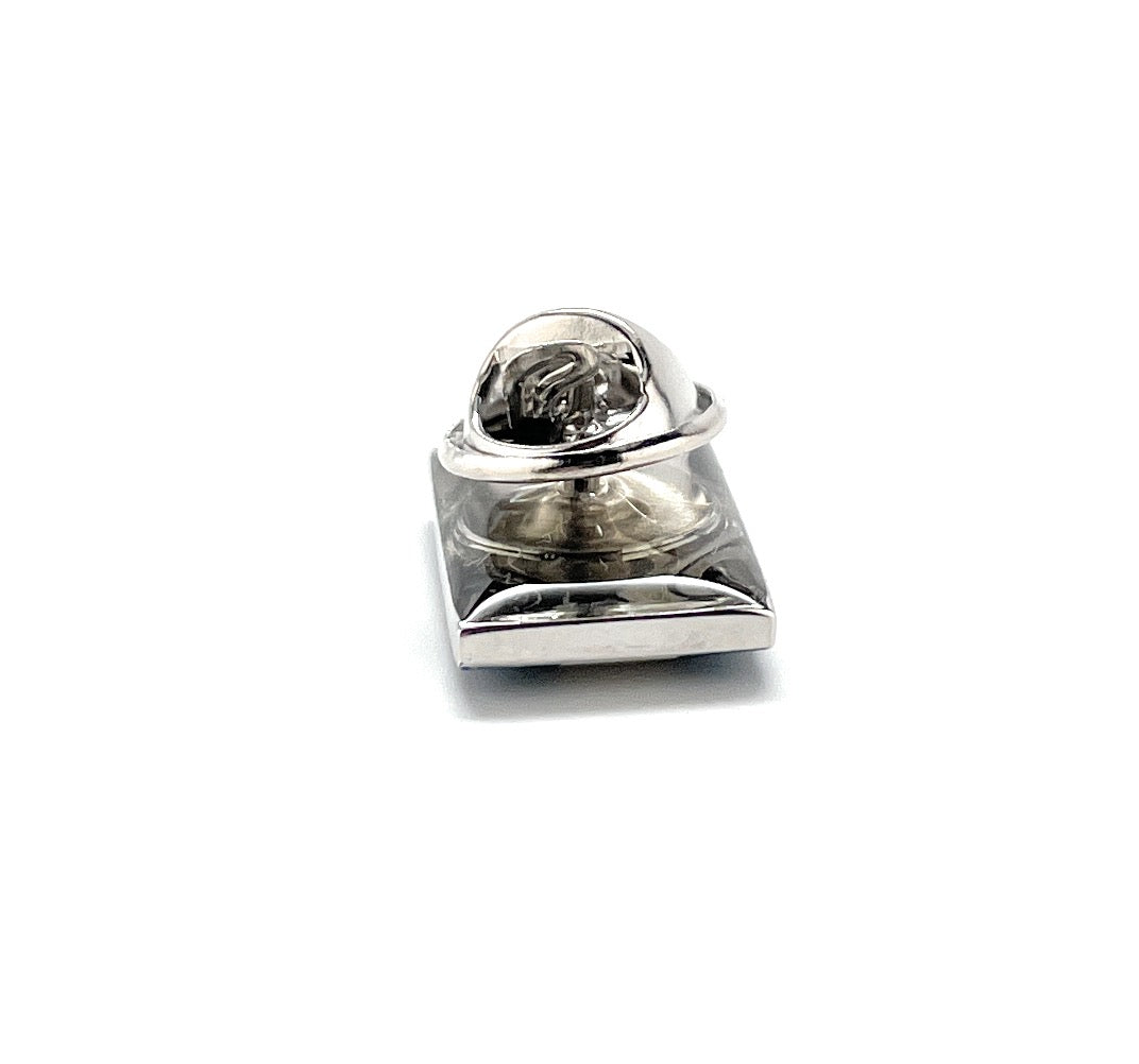 Argentina Flag Lapel Pin – silver and enamel design featuring blue, white, and gold with Sun of May emblem by JayPins, symbolizing Argentinian pride and national heritage.