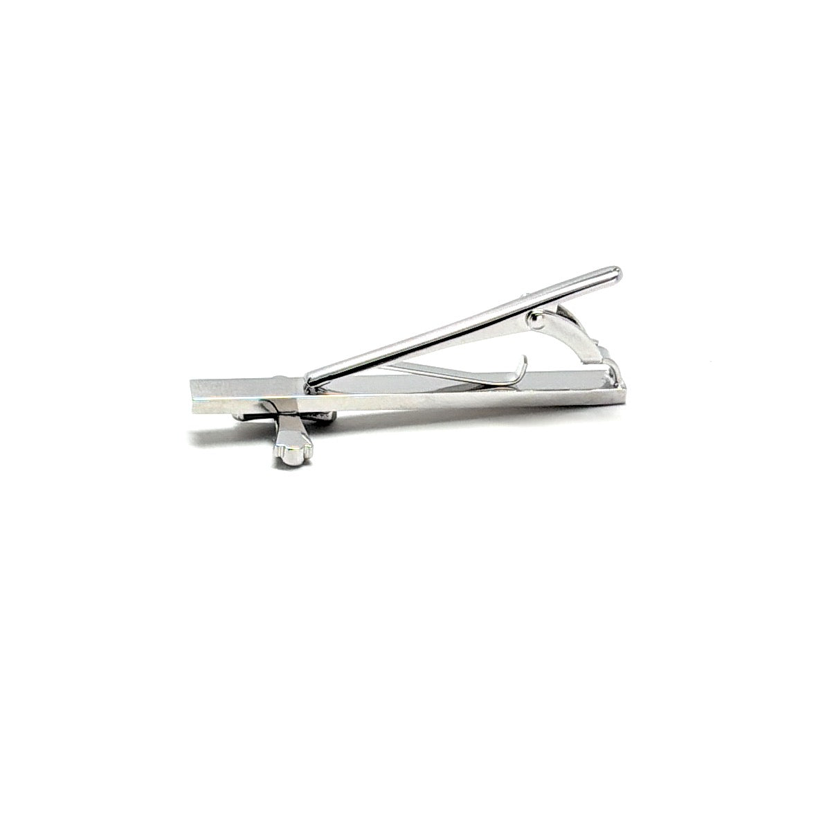 Silver Tie Clip on a white background
