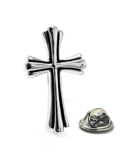 Cross Pin Christian Gifts Cross Lapel Pin Silver Religious Gifts Pin Catholic Gifts Priest Cross Gifts for Men Pastor Gift Clergy Hat Pin