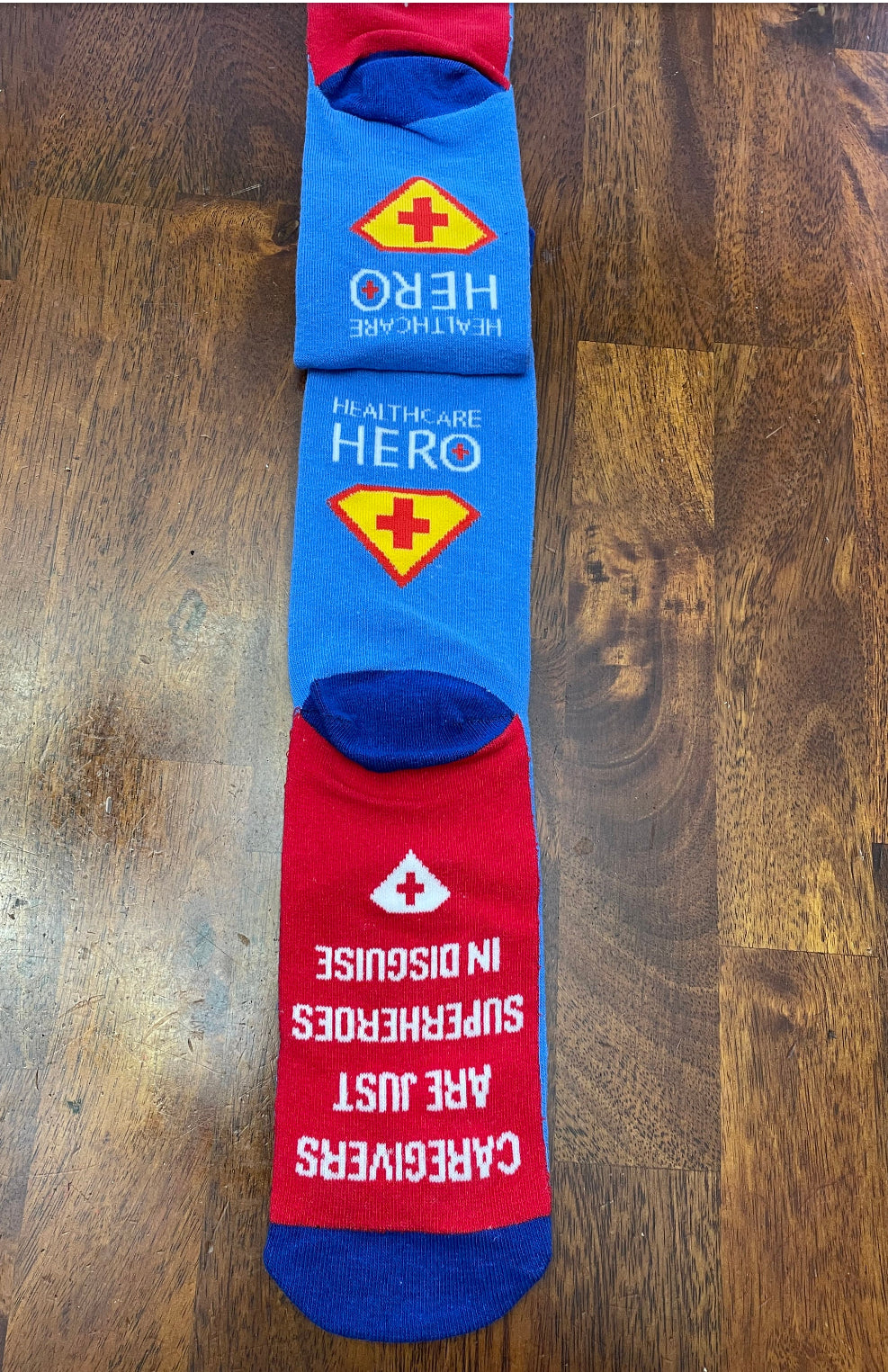 Superhero Socks Nurse Health Care Hero Socks Doctor Nurse Health Care Hero Crew Socks