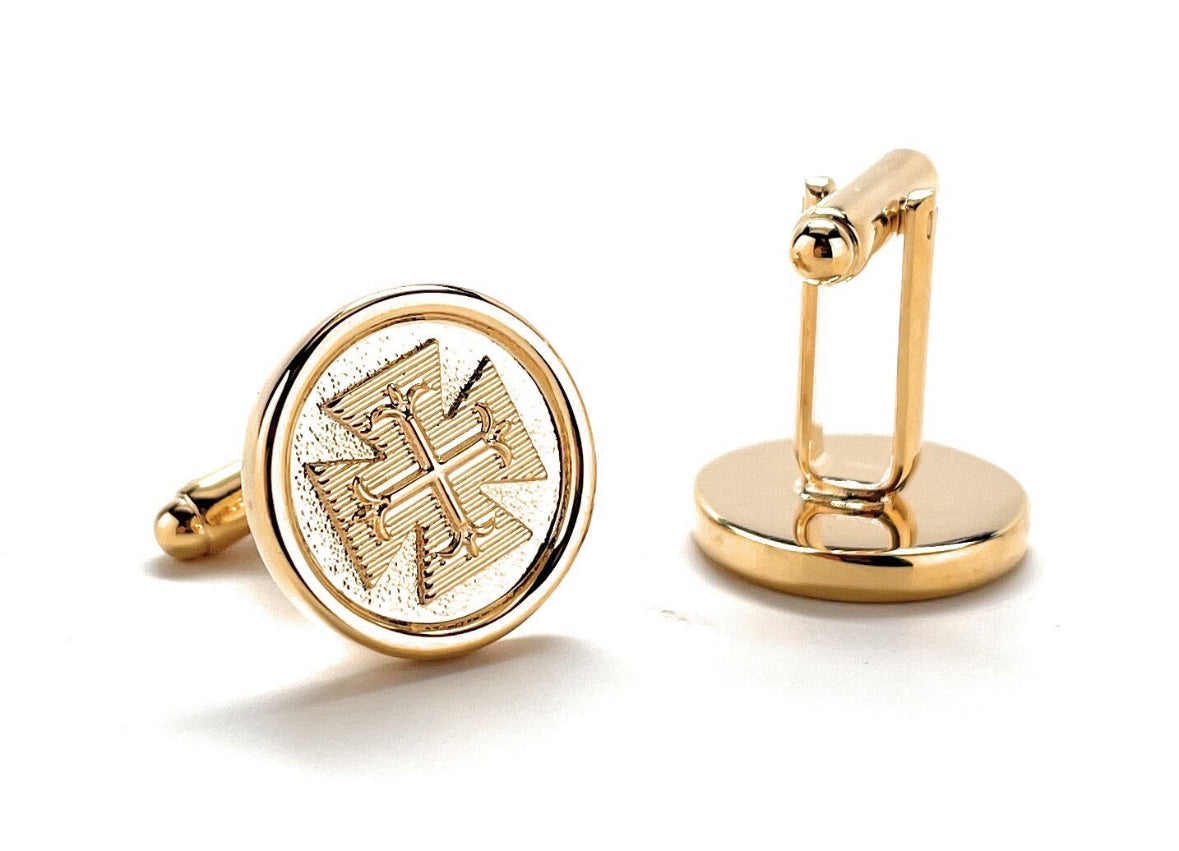 Bottoni Cross Cufflinks Christian Gifts Gold Design Religious Gifts Catholic