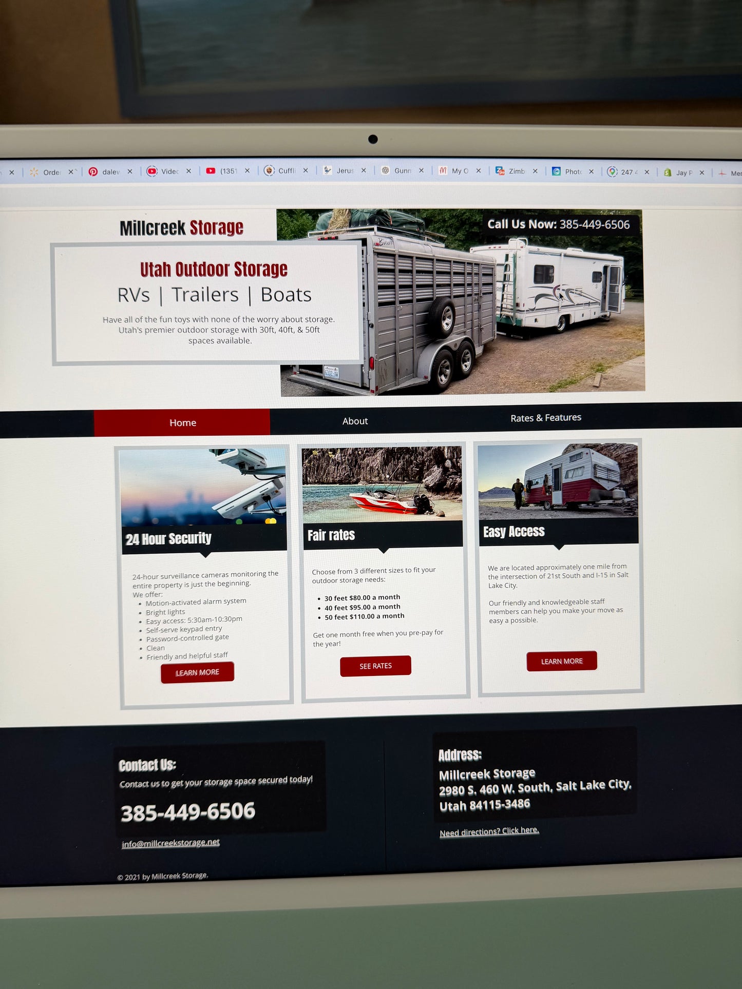 Millcreek Storage Web Hosting Billing