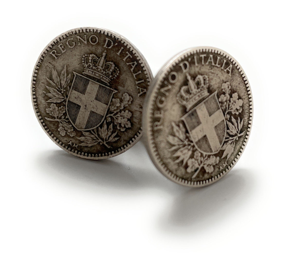 Rare Italy Coin Cufflinks Authentic 20 Centesimi Marcos 1918-1920 Villa Italy Tie Tack Lapel Pin Italia Rome Italian Coin Naples Venice Rome