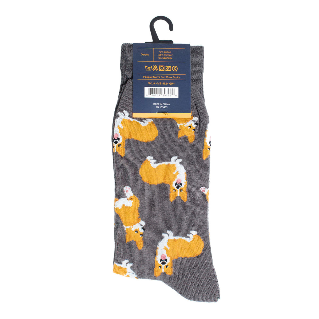 Corgis Dog Fun Socks Men's Dancing Dog Novelty Socks Funny Socks Dad Gifts Cool Socks Funny Groomsmen