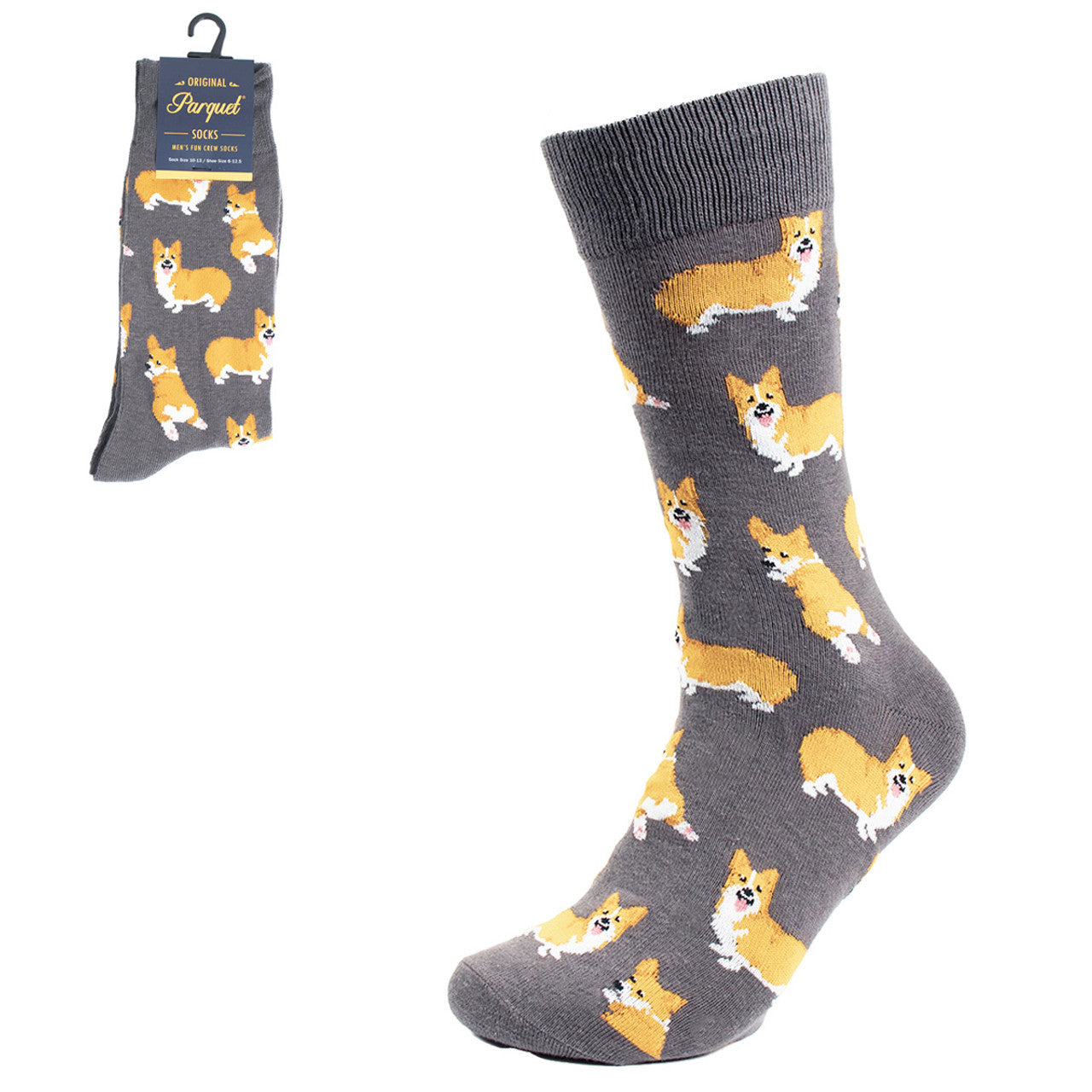 Corgis Dog Fun Socks Men's Dancing Dog Novelty Socks Funny Socks Dad Gifts Cool Socks Funny Groomsmen