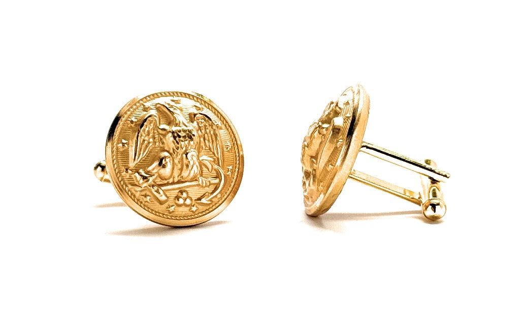 US NAvy Button Cufflinks Waterbury Co. Cuff Links 