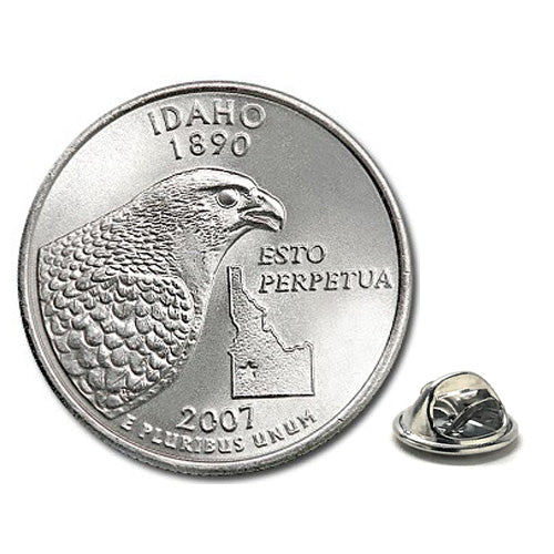 Idaho State Quarter Coin Lapel Pin Uncirculated U.S. Quarter 2007 Tie Pin