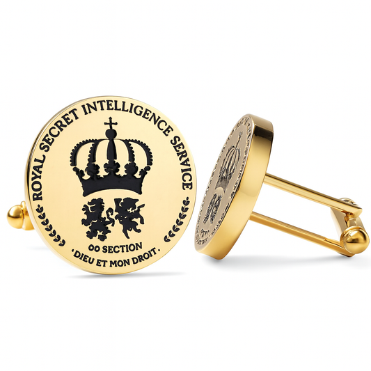James Bond MI6 Gold Cufflinks 