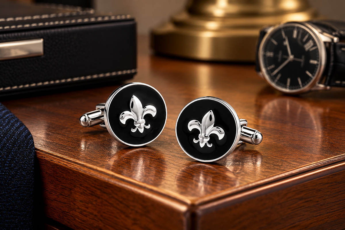 Fleur de Lis Cufflinks nightstand