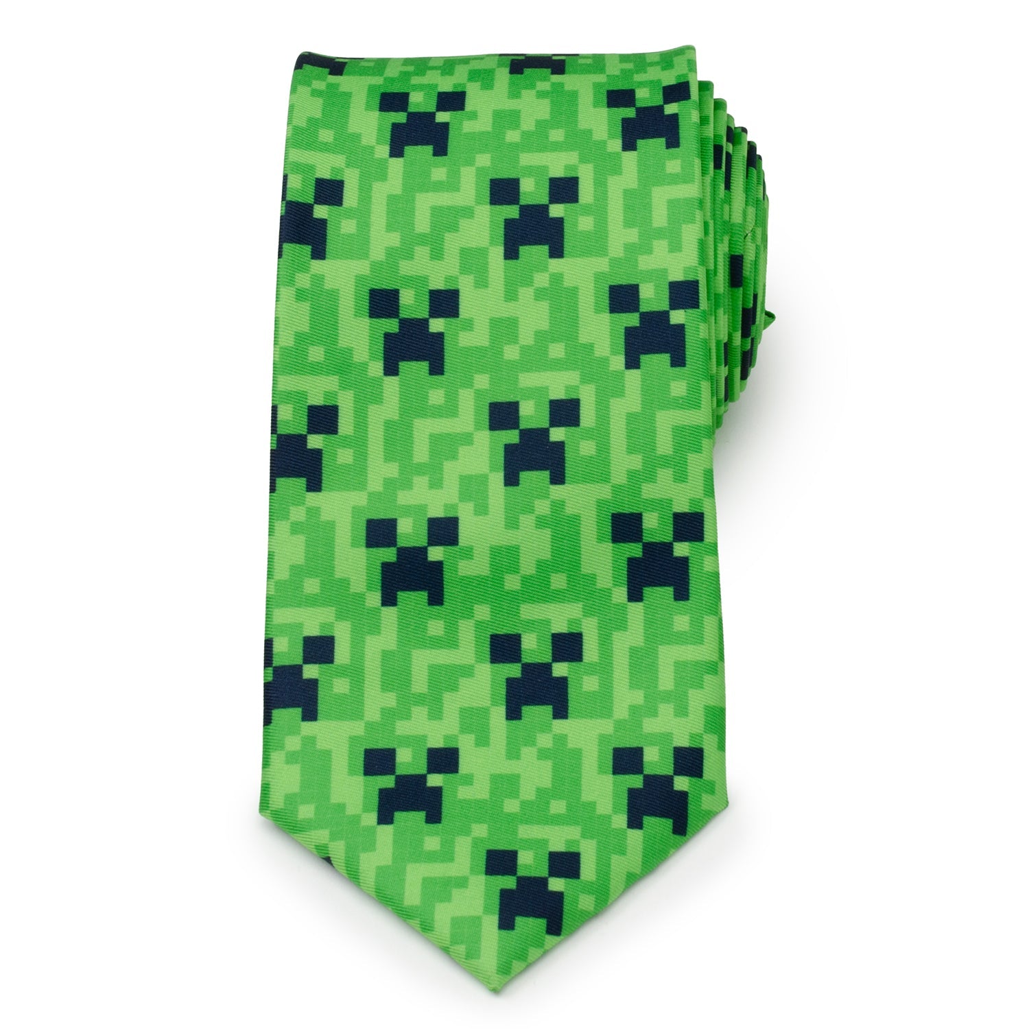 Minecraft Creeper Father and Son Matching Green Tie Set – gamer dad gift