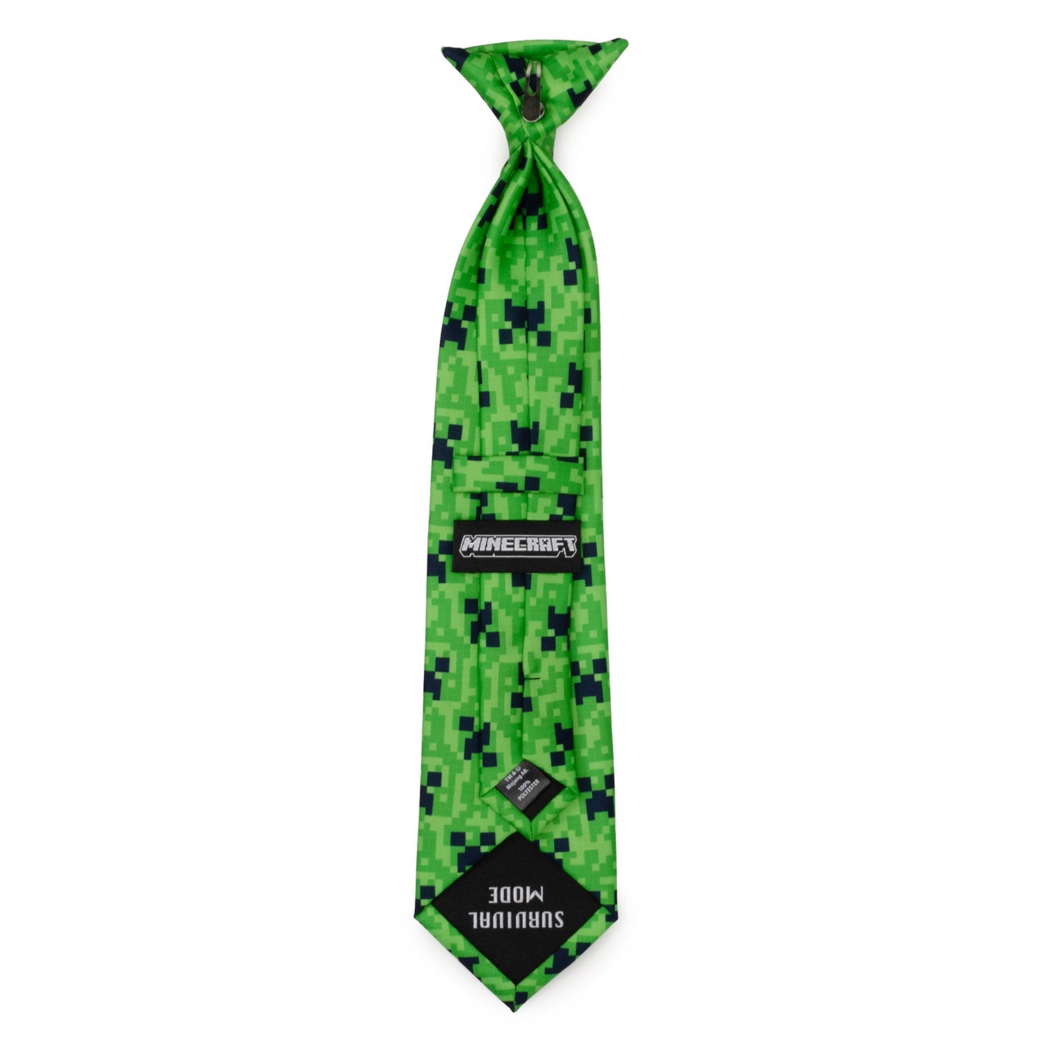 Minecraft Creeper Green Boy’s Tie – gamer kids accessory by JayPins