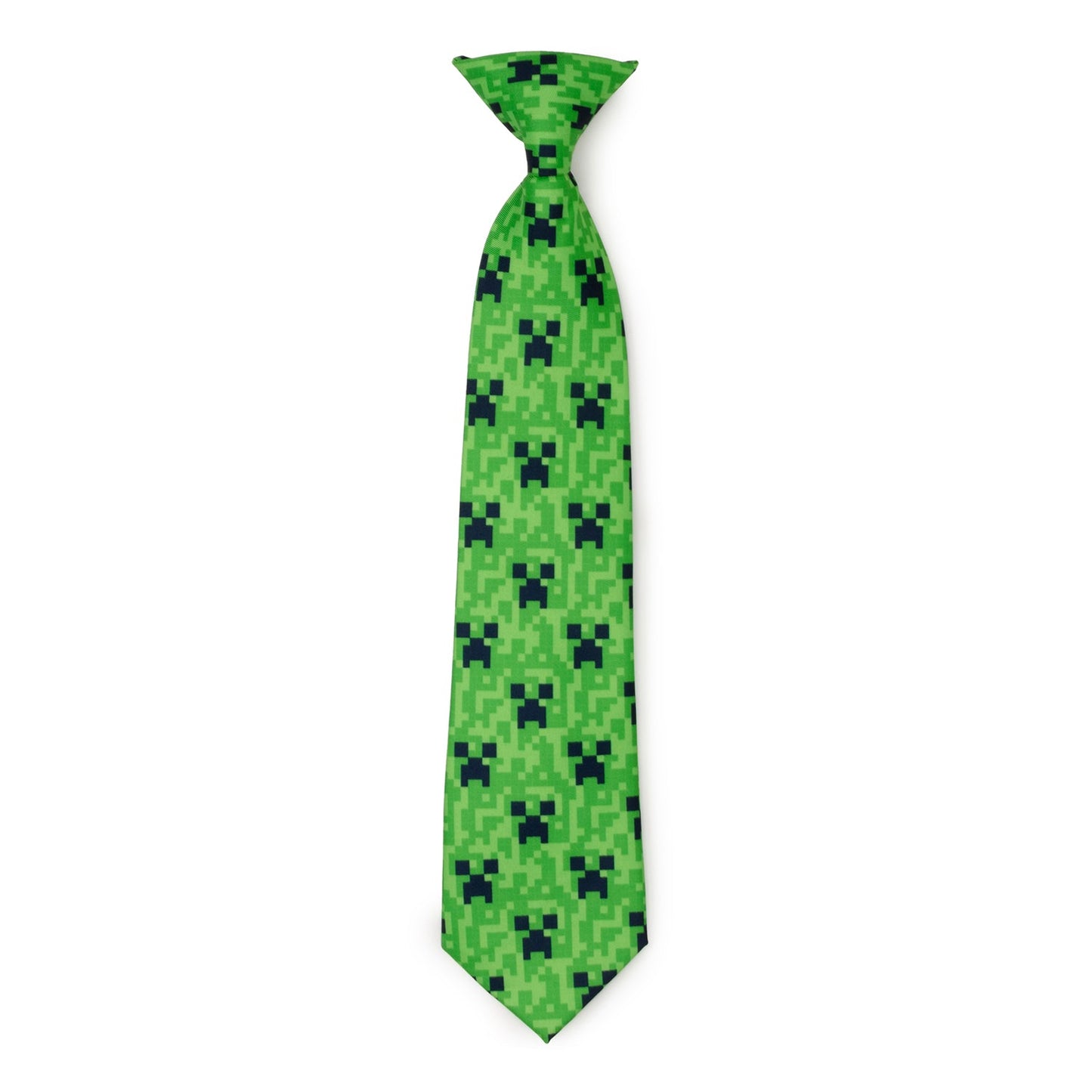 Minecraft Creeper Green Boy’s Tie – gamer kids accessory by JayPins