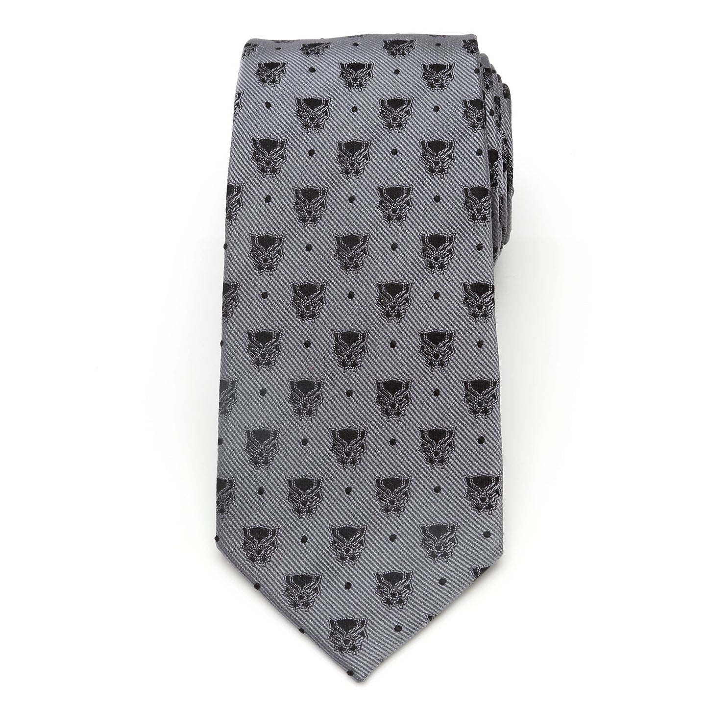 Marvel Black Panther Gray Dot Tie