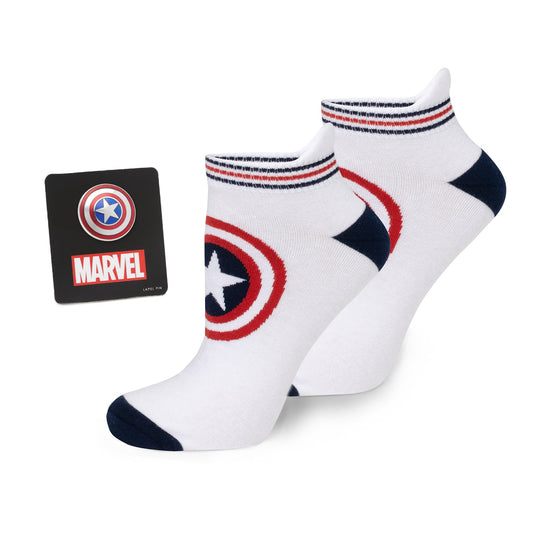 Marvel Captain America White Ankle Gift Set