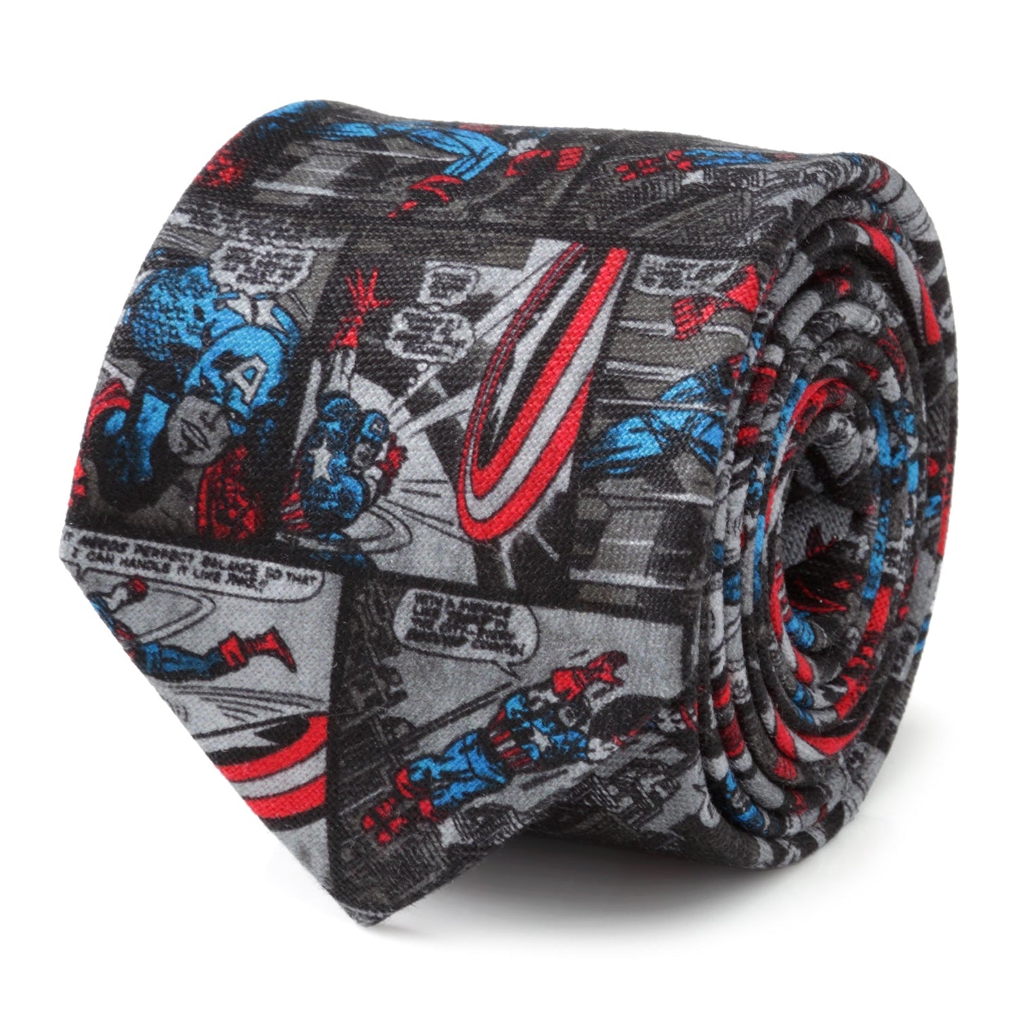Marvel Captain America Comic Gray Men's Tie