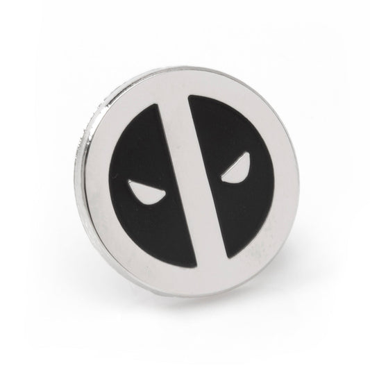 Circular emblem with a black and white design on a white background