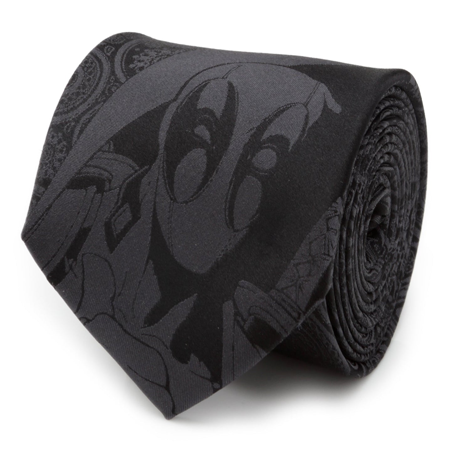 Marvel Deadpool Hidden Paisley Black Silk Men's Tie