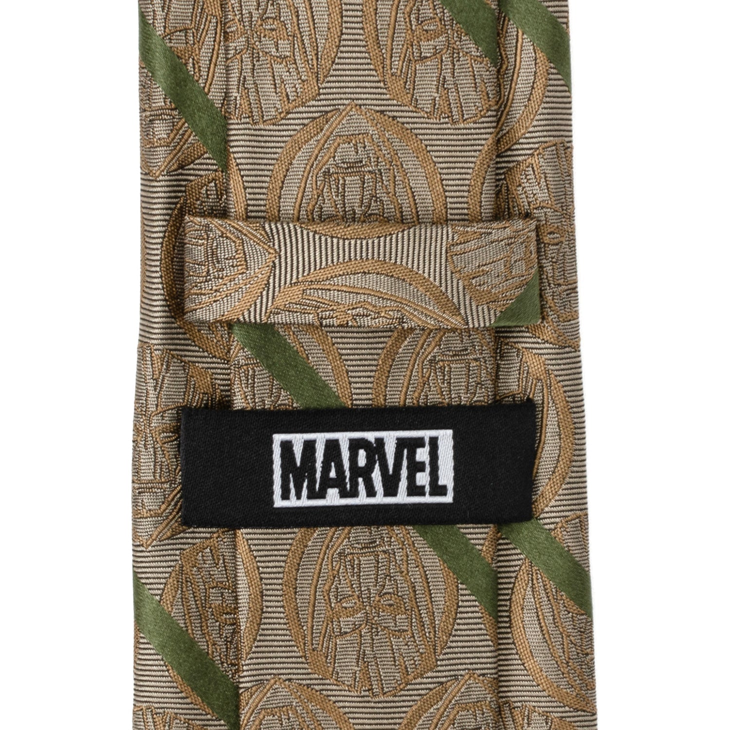 Marvel tie with logo on a white background