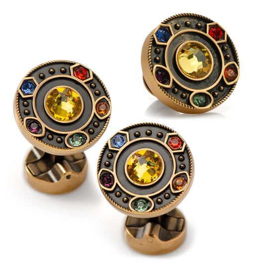Marvel Avengers Infinity Stones Cufflinks and Lapel Pin Gift Set